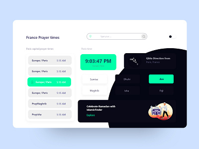 Pray time website clear design desktop home muslims pary ramadan ramadan mubarak responsive time ui uidesign uiux ux uxui web web design webdesign website