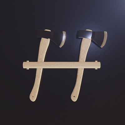 H - #36daysoftype 3d blender