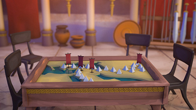 Alexander's Great Strategy 3dart ancientgreece conceptart environment gameasset gameready greek handpainted lowpoly map maya substancepainter textured war