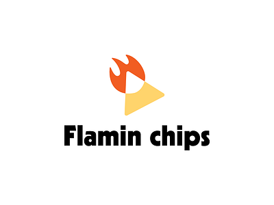 Flamin' Chips Logo logo logo designer negative space smart logo