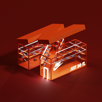 N Letter - 36 Days of Type 36daysoftype 3d blender blender3d letter lettering letters n letter nike nike air nike shoes stores