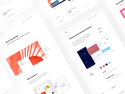Personal Portfolio Website black case study clean designer designer portfolio developer homepage landing page ndro orange personal personal portfolio projects red service services simple ui ux web