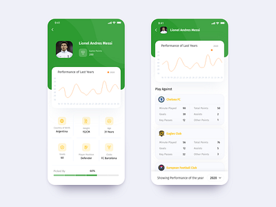 Sports League best design best dribbble shot clean ui football club football league game app green light theme mobile application premier league simple design sports trendy user experience user interface ux whitespace xd design