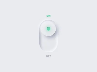 ON/OFF Switch animation clean dailyui dailyui015 dark ui light mobile neumorphic neumorphism onoff onoff switch onoffswitch skeuomorph ui ux web white