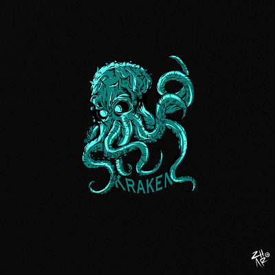 Wild kraken artwork comission digital artwork fashion illustration illustration illustration design illustration digital kraken kraken illustration octopus streetwear