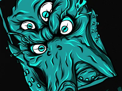 Badas kraken artwork digital artwork fashion illustration illustration illustration design illustration digital kraken octopus streetwear zharthirteen