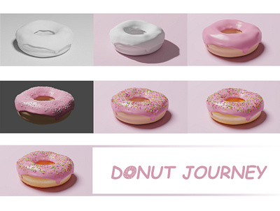 DONUT JOURNEY 3d blender design donut illustator illustration rendering