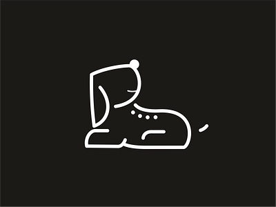 dogboots animal black white boot dog logo