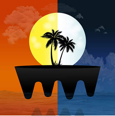 day nd nite1 animation art design flat illustration illustrator ui vector web website