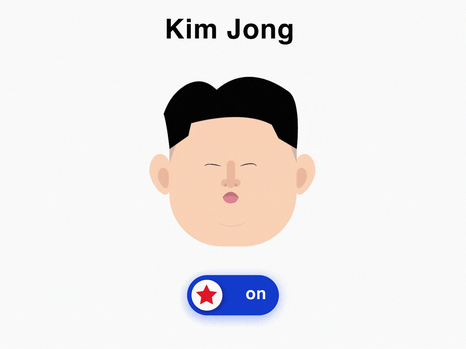 Who Knows? after affects corona design dribbble illustration interaction kim jong un off on toggle ui uidesign user experience userinterface ux uxdesign virus