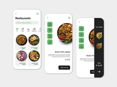 Food Delivery App delivery delivery app food food delivery green healthy nutrition order restaurant