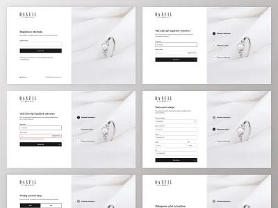 Registration proces account b2b clean design form jewelery jewelry process registration registration form website