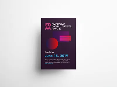 Emerging Digital Artist Award Poster art digital digital art emerging graphic design illustration poster poster design