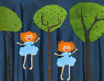 Girl in the forest app cartoon cartoon illustration cartoons character characterdesign design illustration kids book logo motiongraphics