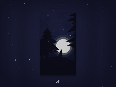 The Dark Night animation art design gradient color illustraion illustration illustrations minimal minimalism shading vector web