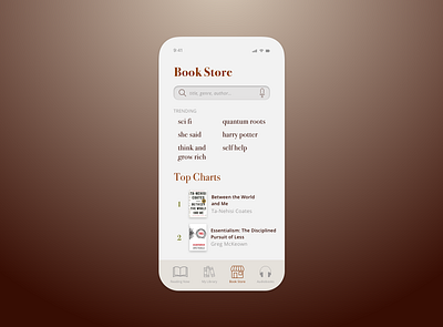 Book Store Search 022 app appdesign book dailyui dailyuichallenge design mobile mobile app design mobile design search store ui uidesign uiux uiuxdesign ux uxdesign uxui uxuidesign