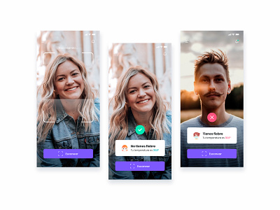 Aplicación para medir la temperatura / Mobile temperature check app appdesign concept covid 19 daily ui challenge dailyui desafio ui diseño sketch ui ux visual design