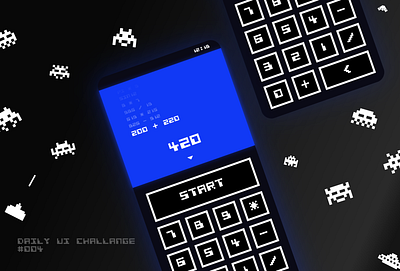 Space Invaders Calculator - DailyUI 004 004 caculator dailyui design invaders space