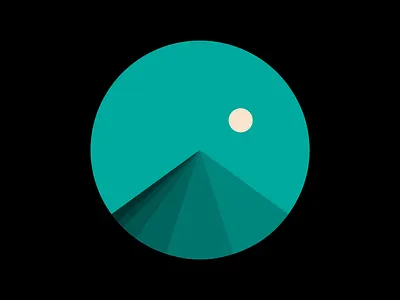 Green Mountain design flat illustration minimal vector