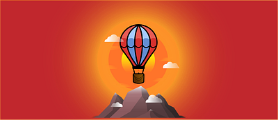 Balloon flight balloon balloons cloud clouds flight fly graphic graphic design graphicdesign illustration illustration art illustration design illustrations illustrator illustrator design mountain mountains sun sunny sunset