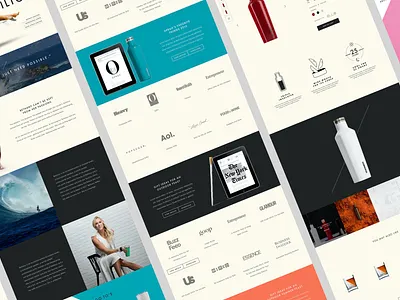 Corkcicle Page Design ecommerce grid page design page layout retail shopify ui ux web web design