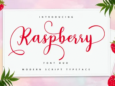 Rasberry Script fancy font ink lettering modern script typeface wedding invite