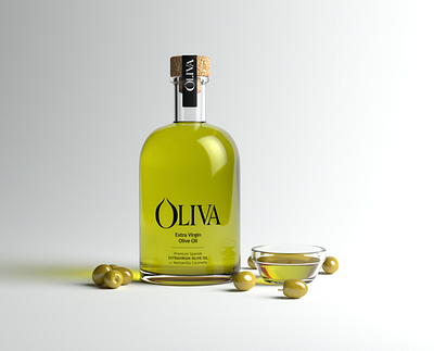 Oliva 3d bottle brand identity branding design drop logo design logotype oil olive render