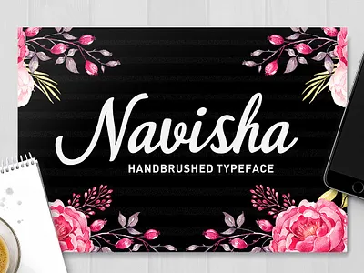 Navisha Script branding designer font ink modern script wedding