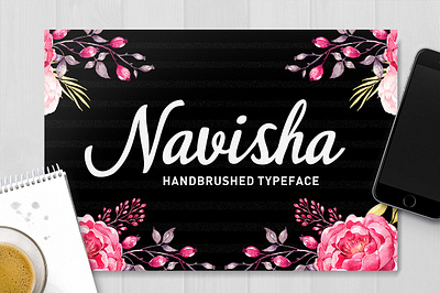 Navisha Script branding designer font ink modern script wedding
