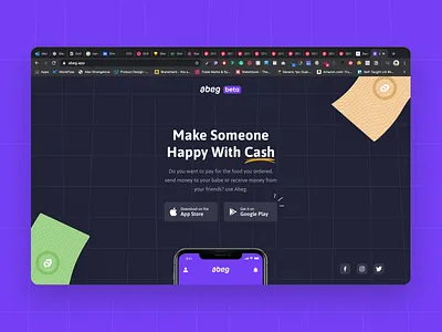 Abeg Beta app design flat illustration logo minimal nigeria ui ux web