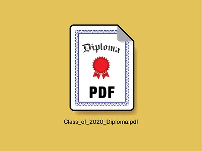 Diploma_PDF design diploma graduation graphic design icon logo quarantine typography ui vector