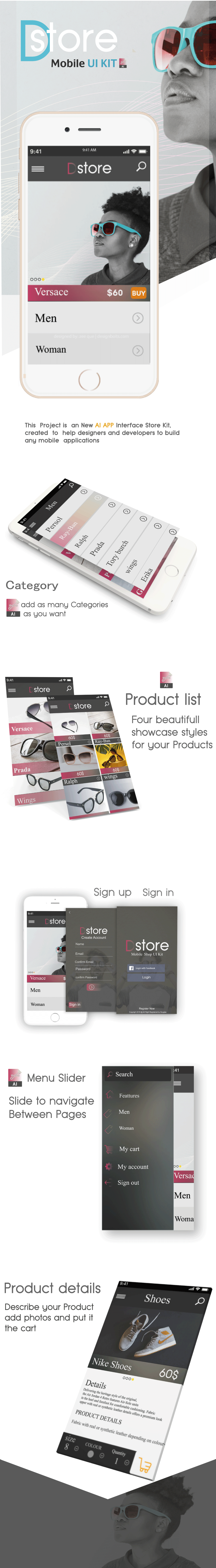 glassware shop App design glasses glassware shop