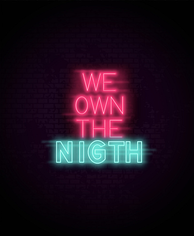 We own the night design illustration lettering typography