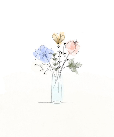 watercolor flowers design illustration photoshop watercolor