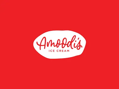 Amoodi's Ice Cream branding calligraphy handlettering ice cream lettering logo script vector