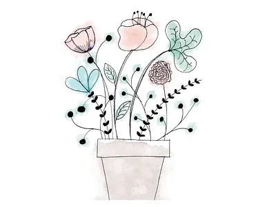 watercolor flowers design illustration photoshop watercolor