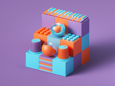 Lumi by Roli 3d abstract app c4d cinema4d colors design geometric illustration music octane octanerender petertarka photoshop piano render set ui uiux web