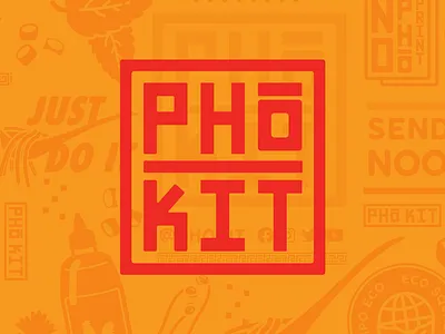 Pho-Kit Logo asian food branding branding design eco eco brand eco logo fast food fastfood logo minimalist logo noodles pho pho branding pho logo restaurant restaurant branding restaurant logo vietnamese