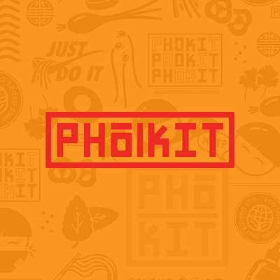 Pho-Kit Secondary Logo asian food brand identity branding branding agency branding concept branding design fast food food food logo geometric logotype minimalist logo modern logo restaurant restaurant branding restaurant logo symmetric yellow branding