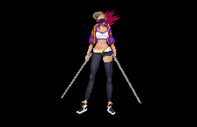 Pixel Art - Akali Bandana aseprite design illustration pixel pixel art pixelart pixels