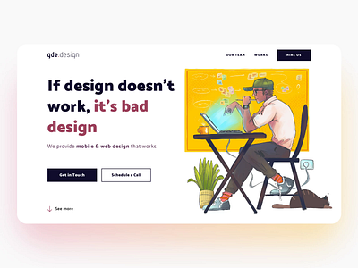 gde.design website coming next week animation branding cat cute design designer hireus home page illustration logo typography ui web design website