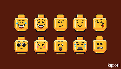 Pixel Art - Lego expressions aseprite design illustration pixel pixel art pixelart pixels