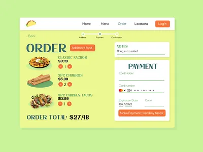 UI Challenge #2 dailyui002 design challenge order order screen ui ux uxui web web design