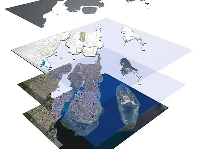 Multilayer maps of POI Philippines 3d brand map cityscape map mapbox maps terrain urban planning