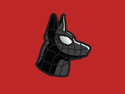 Spiderdog Black animal dog german shepherd marvel spiderman spidey superhero