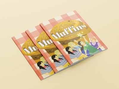 Muffins Book Illustrations + baking book childrens book childrens book illustration cook book digital illustration drawing easy bake oven illustration muffins story book