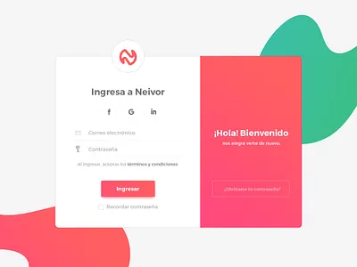 Login Neivor app app design brand branding branding design daily ui design inspiration interface login logo ui ux web