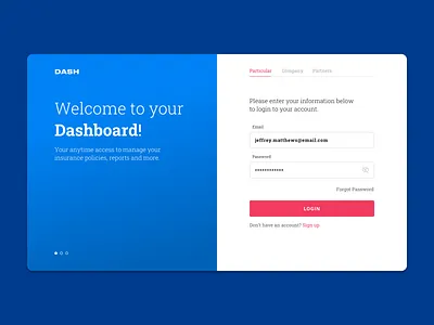 Sign In / Sign Up UI blue clean design login login form login page product design sign in signup ui ui design ux ux design white
