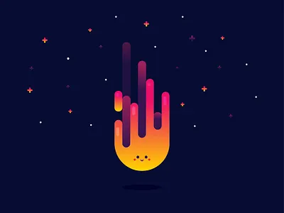 Happy Fire clean colors creative design fire flat gradient graphic happy illustration illustrator mbe mbestyle vector