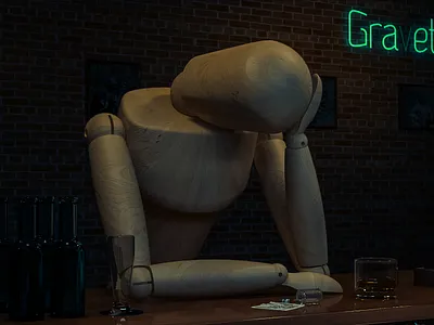 One for the road 3d 3dart beer design digital doll drink pub render wooden